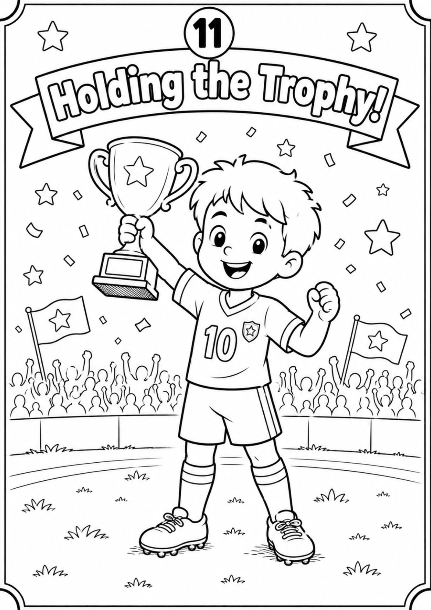 Football Coloring Book for Kids – 50 Printable Pages - Image 3