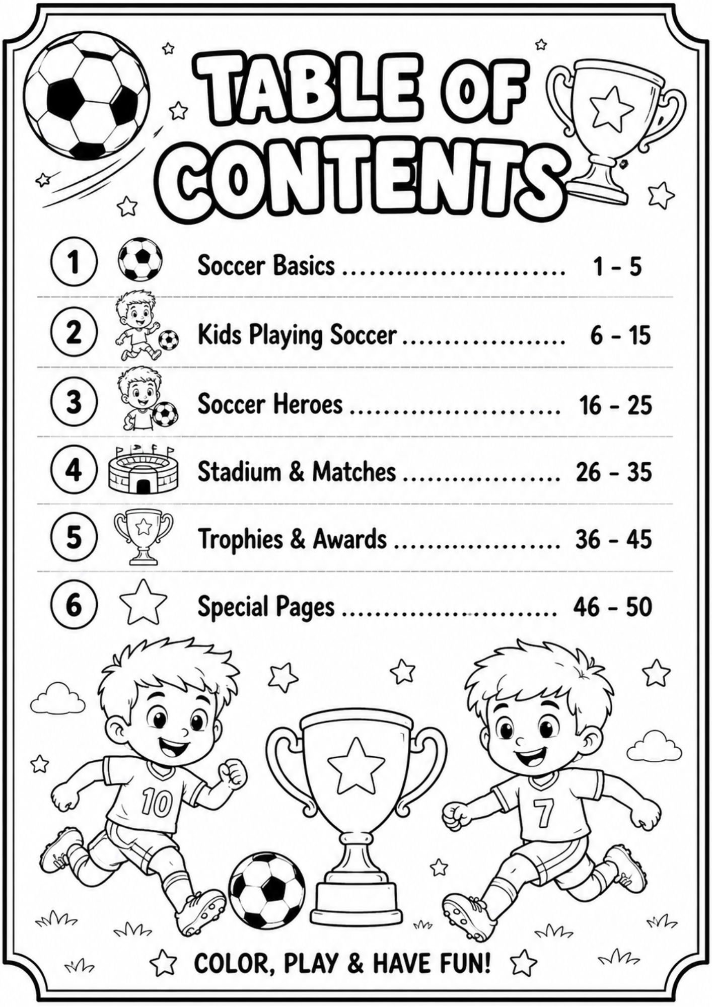Football Coloring Book for Kids – 50 Printable Pages - Image 5