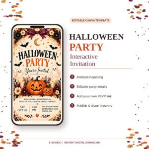 Editable Halloween Interactive Invitation Template – Canva Website